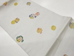 ㈱京都イシハラ製　打ち出の小槌に京こばな・古典柄模様織出し名古屋帯